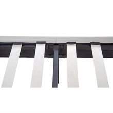 Load image into Gallery viewer, King size Light Gray Off White Faux Leather Upholstered Platform Bed with Headboard