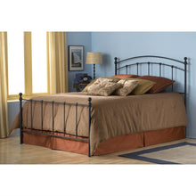 Load image into Gallery viewer, Queen size Metal Bed with Rounded Posts in Antique Brass Finish