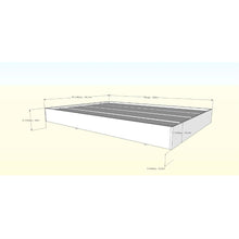 Load image into Gallery viewer, Modern Floating Style White Platform Bed Frame in Queen Size