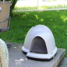 Load image into Gallery viewer, Large 43.8-inch Igloo Shape Weather Resistant Dog House in Tan