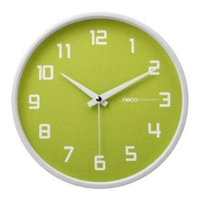 Load image into Gallery viewer, Silent Non-Ticking Wall Clock in Key Lime and White
