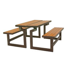 Load image into Gallery viewer, Metal and Wood Park Style Bench for Outdoor Patio Lawn Garden