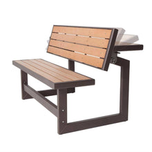 Load image into Gallery viewer, Metal and Wood Park Style Bench for Outdoor Patio Lawn Garden