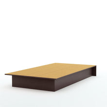 Load image into Gallery viewer, Twin size Platform Bed Frame in Chocolate Finish