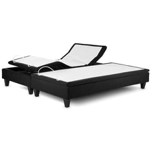 Load image into Gallery viewer, Split King Upholstered Designer Adjustable Bed Base with Massage