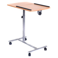 Load image into Gallery viewer, Adjustable Height Tablet Laptop Desk TV Tray Table Mobile Swivel Cart