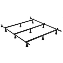 Load image into Gallery viewer, Twin size 9-Leg Metal Bed Frame with Headboard Brackets
