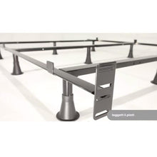 Load image into Gallery viewer, Twin size 9-Leg Metal Bed Frame with Headboard Brackets