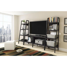 Load image into Gallery viewer, Set of 2 - Black 4-Shelf Modern Ladder Style Bookcases