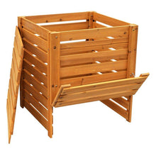 Load image into Gallery viewer, Solid Wood 90-Gallon Compost Bin with Removable Top and Hinged Side Panel
