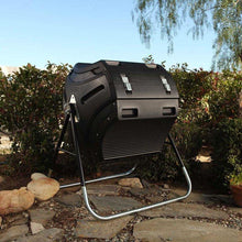 Load image into Gallery viewer, Heavy Duty HDPT Plastic 10 cubic ft. Compost Bin Tumbler with Steel Stand
