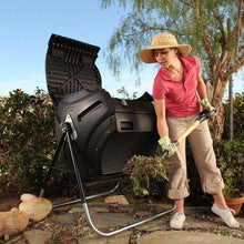 Load image into Gallery viewer, Heavy Duty HDPT Plastic 10 cubic ft. Compost Bin Tumbler with Steel Stand