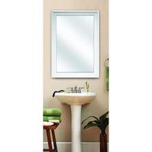 Load image into Gallery viewer, Large Rectangular Bathroom Wall Hanging Mirror with White Frame - 42 x 30 inch