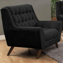 Load image into Gallery viewer, Modern Classic Mid-Century Style Black Upholstered Arm Chair