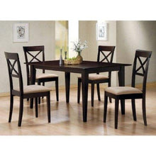 Load image into Gallery viewer, Set of 2 - Cappuccino Cross Back Dining Chair with Fabric Seat