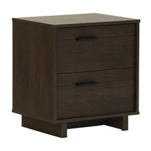 Load image into Gallery viewer, Modern End Table Nightstand in Brown Wood Finish