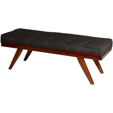 Load image into Gallery viewer, Mid-Century Style 51-inch Accent Bench in Cherry Wood Finish