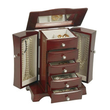Load image into Gallery viewer, 4-Drawer Jewelry Box in Cherry - Mahogany Wood Finish