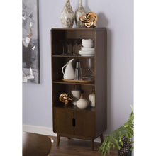 Load image into Gallery viewer, Modern Classic Mid-Century Style Bookcase Cabinet in Wallnut Wood Finish