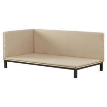 Load image into Gallery viewer, Tan Linen Fabric Upholstered Mid-Century Modern Daybed
