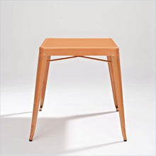Load image into Gallery viewer, Mid Century French Cafe Style Metal Dining Table in Orange