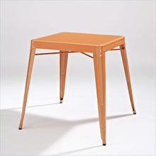 Load image into Gallery viewer, Mid Century French Cafe Style Metal Dining Table in Orange