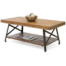 Load image into Gallery viewer, Modern Classic Industrial Chic Reclaimed Wood and Metal Coffee Table