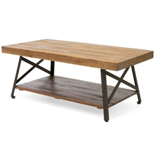 Load image into Gallery viewer, Modern Classic Industrial Chic Reclaimed Wood and Metal Coffee Table