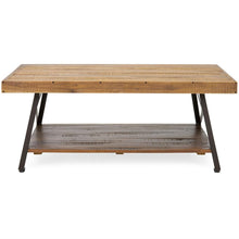 Load image into Gallery viewer, Modern Classic Industrial Chic Reclaimed Wood and Metal Coffee Table