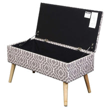 Load image into Gallery viewer, Mid-Century Style Ottoman Footrest Storage Bench in Grey and White