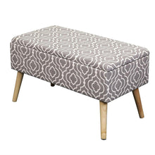 Load image into Gallery viewer, Mid-Century Style Ottoman Footrest Storage Bench in Grey and White