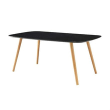 Load image into Gallery viewer, Modern Classic Mid-Century Style Black Top Coffee Table with Solid Wood Legs