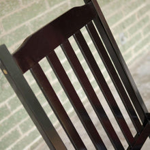 Load image into Gallery viewer, Indoor-Outdoor Patio Porch Black Slat Rocking Chair