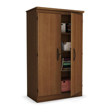 Load image into Gallery viewer, Cherry 2-Door Storage Cabinet Wardrobe Armoire for Bedroom Living Room or Home Office