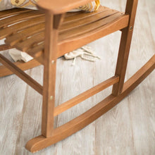 Load image into Gallery viewer, Indoor-Outdoor Patio Porch Natural Slat Rocking Chair