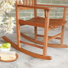 Load image into Gallery viewer, Set of 2 - Indoor-Outdoor Patio Porch Natural Slat Rocking Chairs
