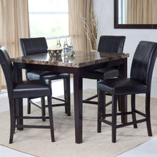 Load image into Gallery viewer, Contemporary 42 x 42 inch Counter Height Dining Table With Faux Marble Top