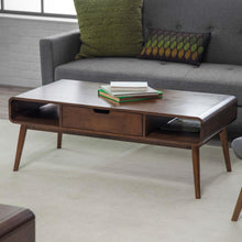 Load image into Gallery viewer, Mid-Century Modern Classic Coffee Table in Walnut Wood Finish