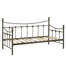 Load image into Gallery viewer, Twin size Metal Daybed in Bronze Finish with Wooden Slats