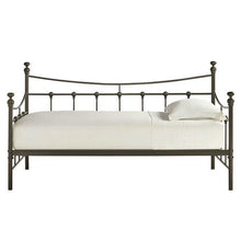 Load image into Gallery viewer, Twin size Metal Daybed in Bronze Finish with Wooden Slats