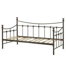 Load image into Gallery viewer, Twin size Contemporary Dark Brown Metal Daybed with Wood Slats