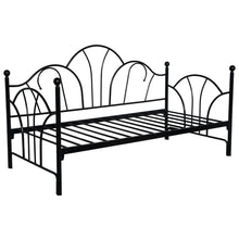 Load image into Gallery viewer, Twin size Contemporary Black Metal Day Bed Frame with Slats