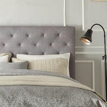 Load image into Gallery viewer, Queen size Button Tufted Grey Upholstered Platform Bed