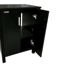 Load image into Gallery viewer, Complete Bathroom Vanity Set with Cabinet Blue Vessel Sink Faucet and Mirror