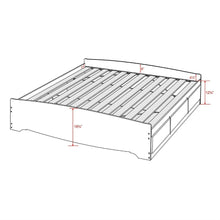 Load image into Gallery viewer, King size Modern Espresso Platform Bed Frame with 6 Storage Drawers