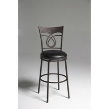Load image into Gallery viewer, Metal 30-inch Bar Stool with Black Faux Leather Swivel Seat