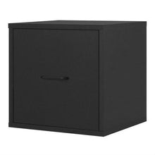 Load image into Gallery viewer, Modular File Cabinet Storage Cube in Black Wood Finish