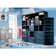Load image into Gallery viewer, Modular File Cabinet Storage Cube in Black Wood Finish