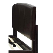 Load image into Gallery viewer, Twin size Upholstered Arch Headboard in Chocolate Faux Leather