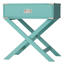 Load image into Gallery viewer, Marine Green Turquoise 1-Drawer Modern End Table Nightstand